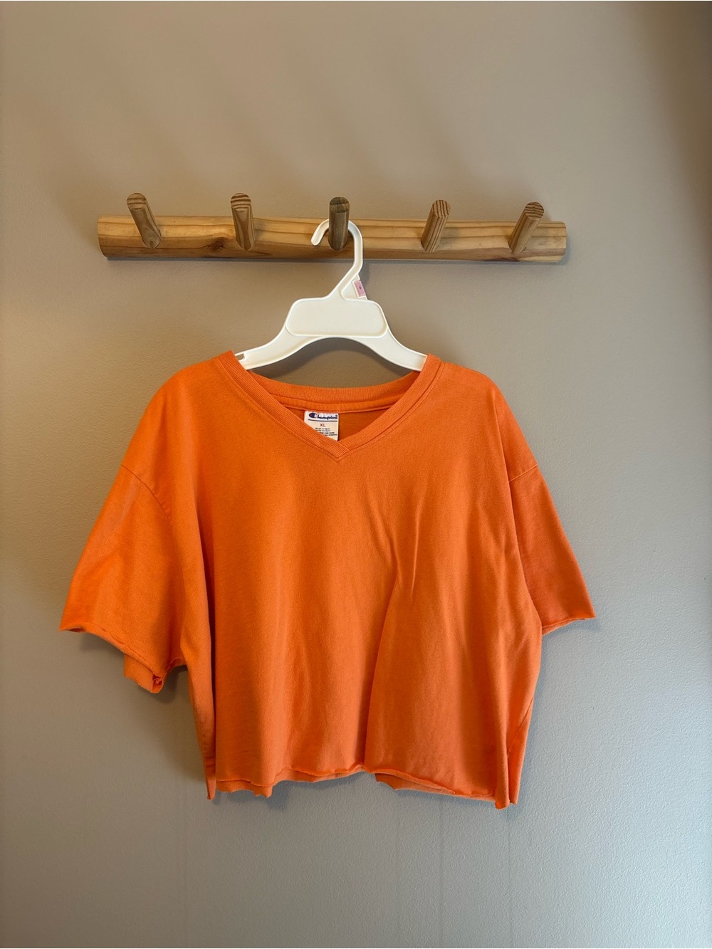 Women’s Orange Cropped Short Sleeve Top